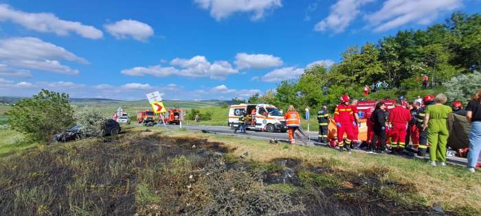 Accident grav în Vaslui. Trei persoane au murit, după ce două motociclete și o mașină s-au ciocnit