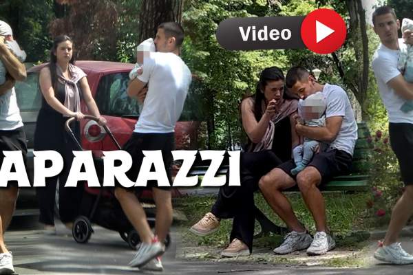 Când nu mai există nicio variantă, telefonul este scăparea! Un fotbalist celebru și soția au apelat la trucuri pentru a-și liniști copilul / PAPARAZZI