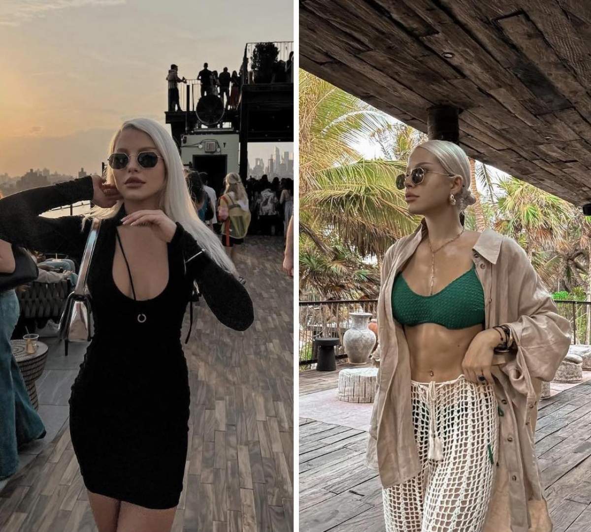 Colaj cu Carmen Grebenișan din vacanță, îmbrăcată sexy Colaj cu Carmen Grebenișan din vacanță