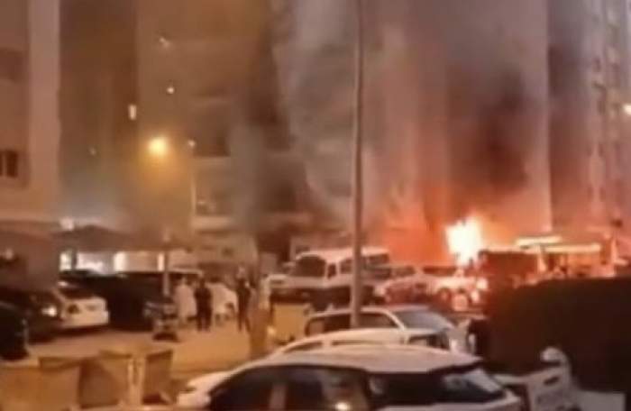A ars un bloc de locuinţe din Kuweit