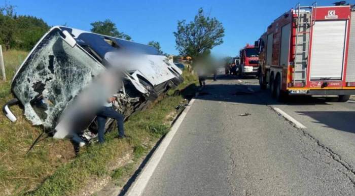 Imagine cu accidentul din Vâlcea