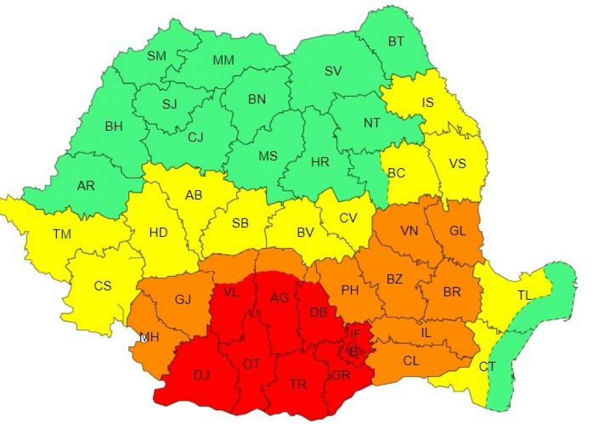 harta județelor afectate