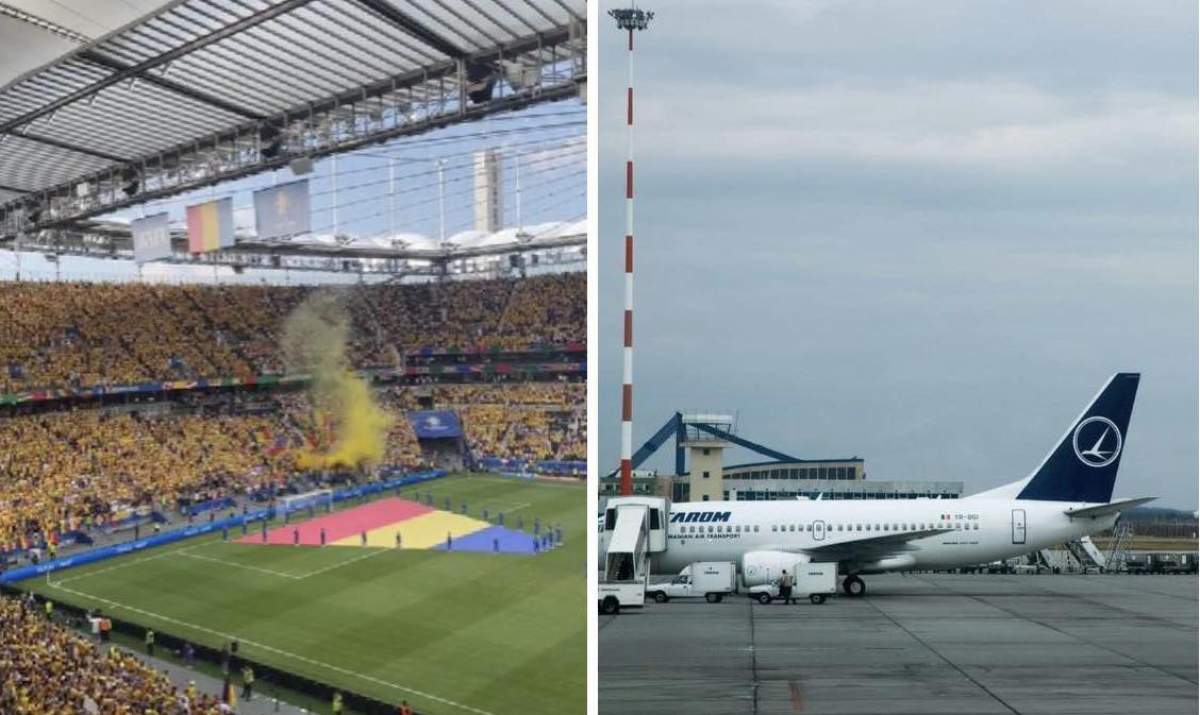 Un avion Tarom pe pistă Un avion pe pistă