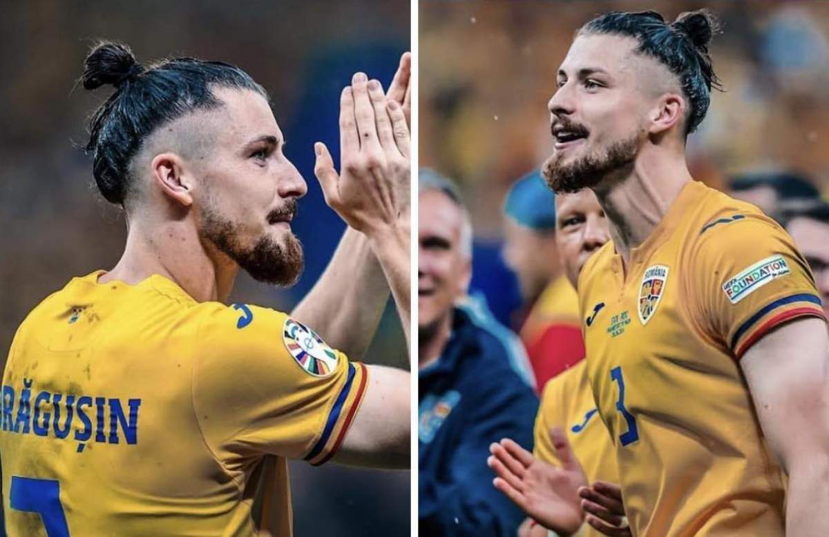 Colaj cu Radu Drăgușin pe teren Colaj cu Radu Drăgușin