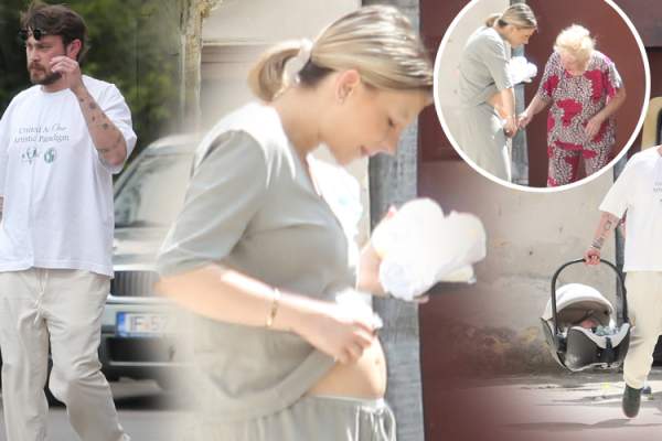 Primele imagini cu Ana Baniciu și Edy Kovacs, după ce cântăreața și bebelușul ei au fost externați. Cât de fericiți sunt cei doi! / PAPARAZZI