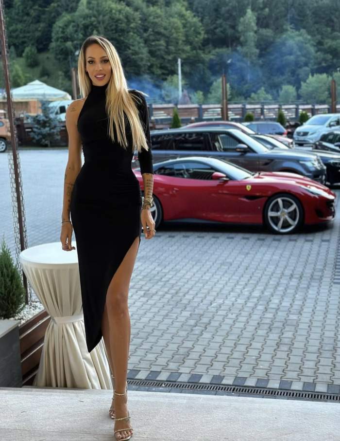 Lena Enache elegantă intr-o rochie neagra