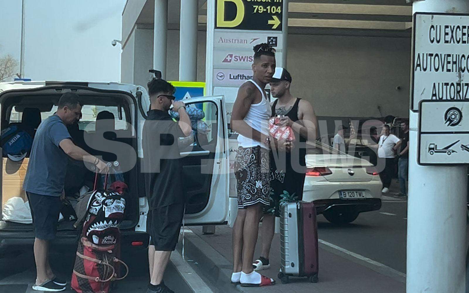 Petre Ștefan și Blvck Matias, surprinși în aeroport! Cei doi trapperi, acoperiți de bagaje în drum spre Beach, Please