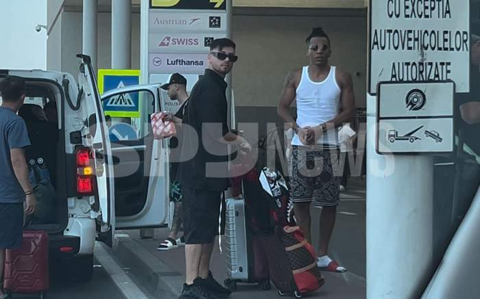 Petre Ștefan și Blvck Matias, surprinși în aeroport! Cei doi trapperi, acoperiți de bagaje în drum spre Beach, Please