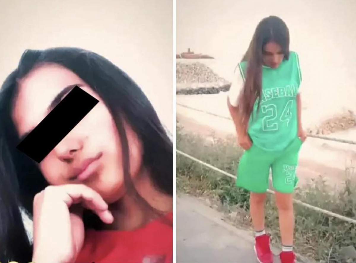 Colaj cu Larisa, adolescenta de 14 ani care a murit alături de tatăl ei în râul Buzău, cu bandă pe ochi Colaj cu Larisa cu bandă pe ochi