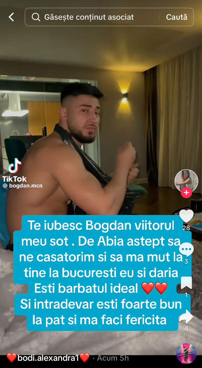 Alexandra Bodi, declarații despre Bogdan Mocanu