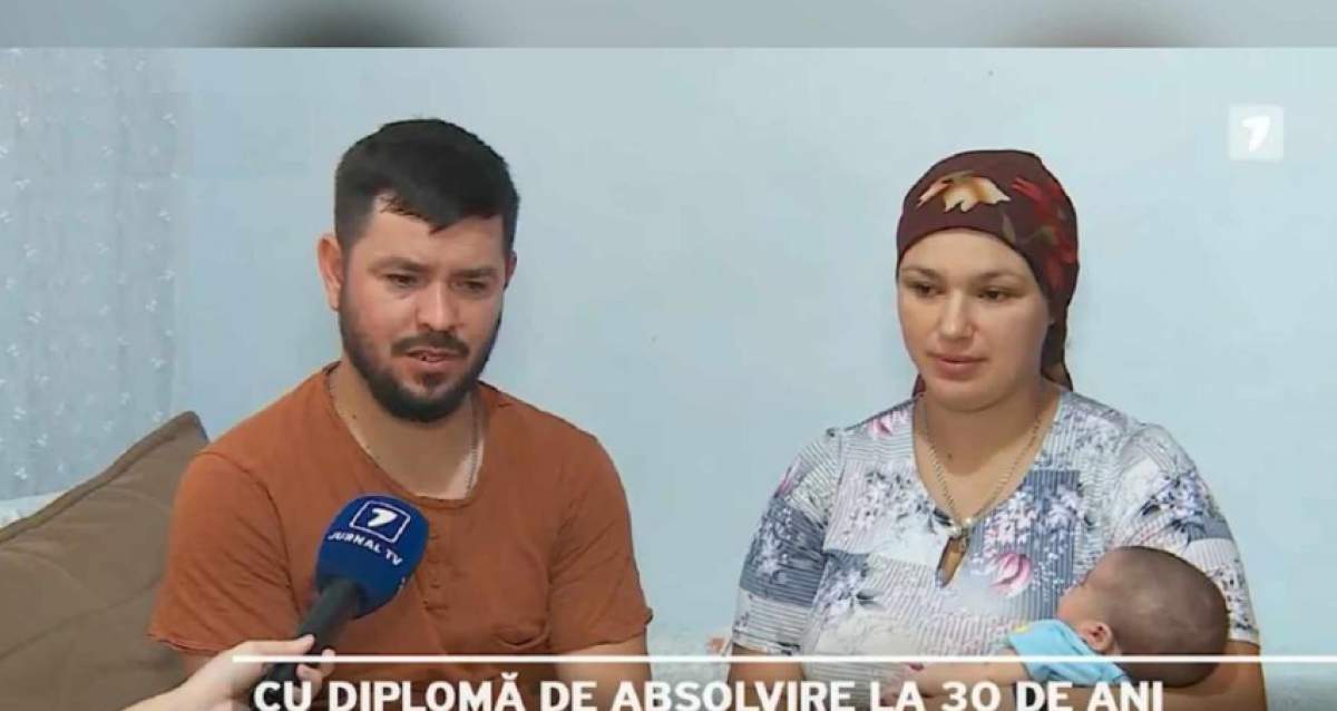 Captură de ecran de la TV cu Maria Buga și soțul ei