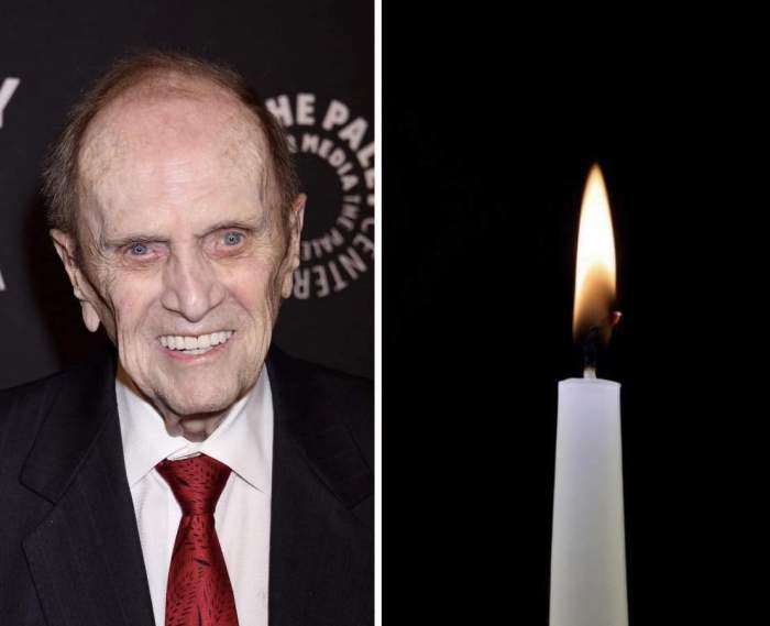 Colaj cu Bob Newhart și o poză cu o lumânare aprinsă