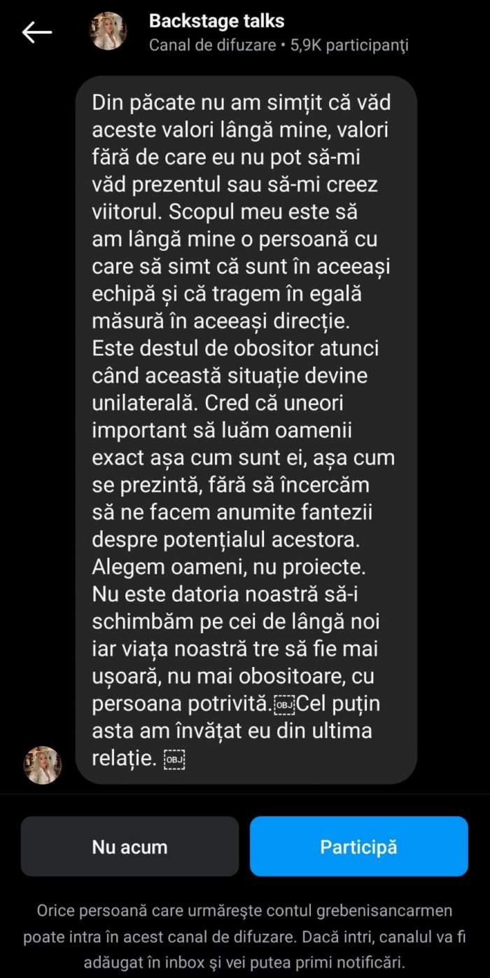 „N-am avut încotro”. Cum ar fi reacționat încă soțul lui Carmen Grebenișan când ea i-a propus să vândă apartamentul. Noi detalii despre separarea lor