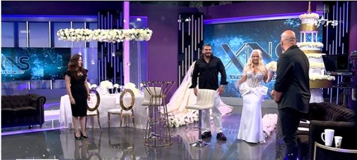 Xtra Night Show. Cum arată cea de-a treia rochie pe care trebuia să o poarte Anda Adam la nuntă. De ce nu a aruncat buchetul miresei