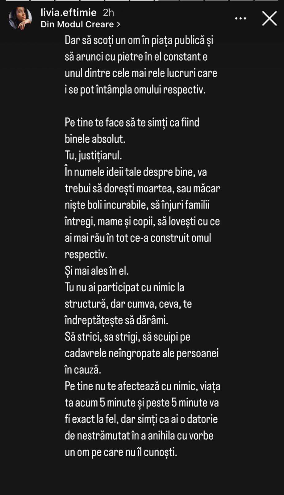 Livia, fosta soție a lui Cătălin Bordea, un nou mesaj după ce a fost pusă la zid: „Ar fi de râs dacă n-ar fi de plâns”