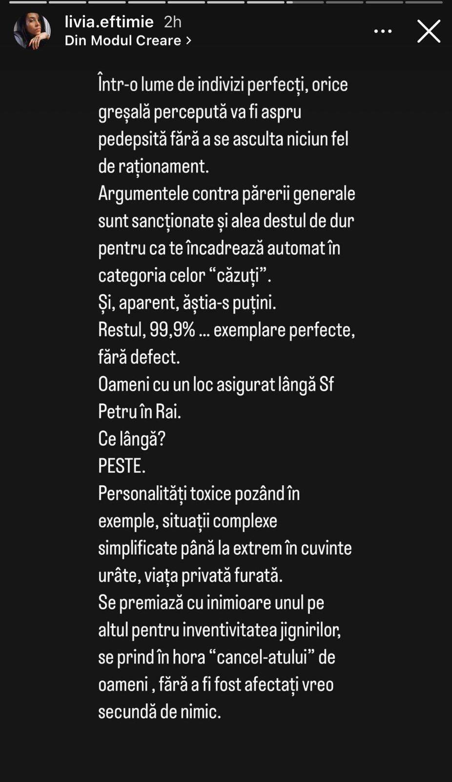 Livia, fosta soție a lui Cătălin Bordea, un nou mesaj după ce a fost pusă la zid: „Ar fi de râs dacă n-ar fi de plâns”