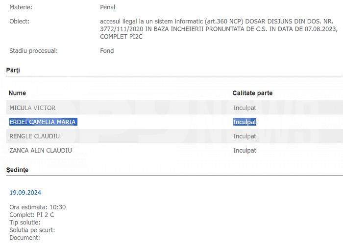 „Cârtița” lui Micula care o spiona pe Vlăduța Lupău a scăpat de două acuzații! Ce se întâmplă cu procesele