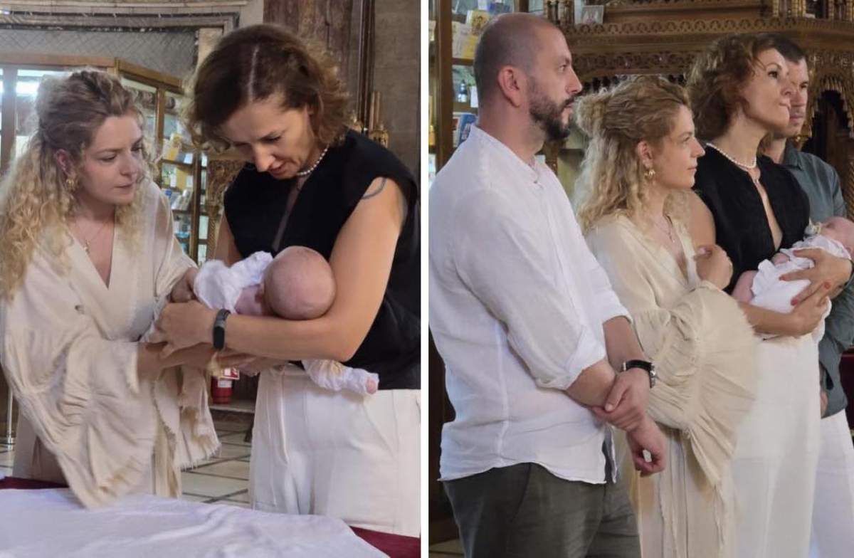 Colaj de la botezul fetiței lui Vichi Raileanu de la biserică Colaj de la botezul fetiței lui Vichi Raileanu