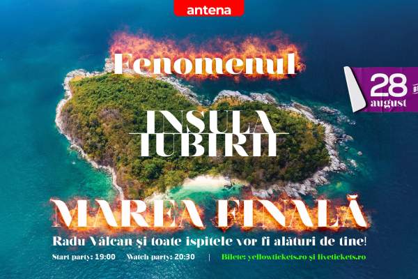 Finala show-ului fenomen Insula Iubirii se vede live la Berăria H. Ispitele sezonului 8 şi gazda reality show-ului, Radu Vâlcan, printre invitaţii serii