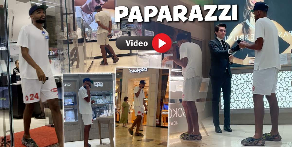 Pe teren e hotărât, la mall e dezorientat! Malcom Edjouma, fotbalistul lui Gigi Becali e greu de convins / PAPARAZZI