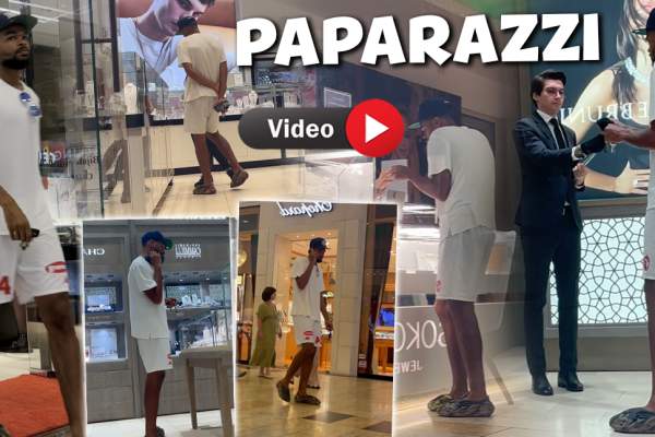 Pe teren e hotărât, la mall e dezorientat! Malcom Edjouma, fotbalistul lui Gigi Becali e greu de convins / PAPARAZZI