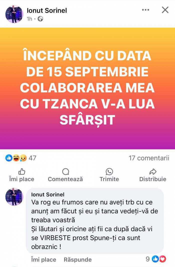 După ce l-a iertat, scandalul continuă în formația lui Tzancă Uraganu! Ce se întâmplă de această dată