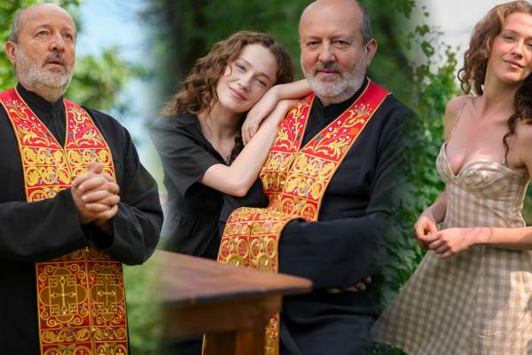 Claudiu Istodor și Maria Țăpușă, tata și fiică în Iubire cu parfum de lavandă. Claudiu Istodor, în rol de preot în serialul de la Antena 1