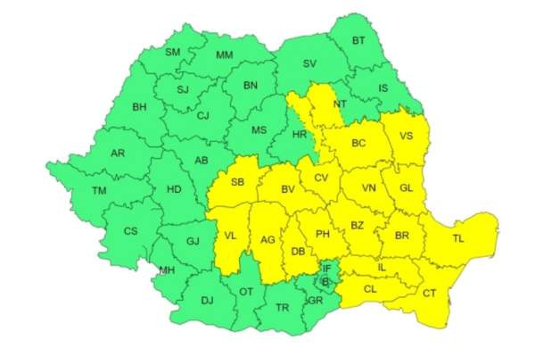 Anunț ANM de ultim moment! Cod portocaliu și cod galben de ploi torențiale. Cel puțin 20 de județe, vizate de atenționare / FOTO