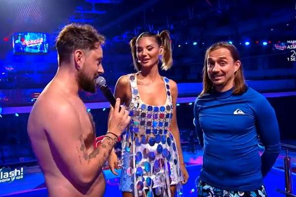 Splash! Vedete la Apă. Cucu și Coțofană și-au întrecut limitele cu o săritură de la 5 metri! Iubitele lor au fost alături de ei: ”Să ne rupem...”