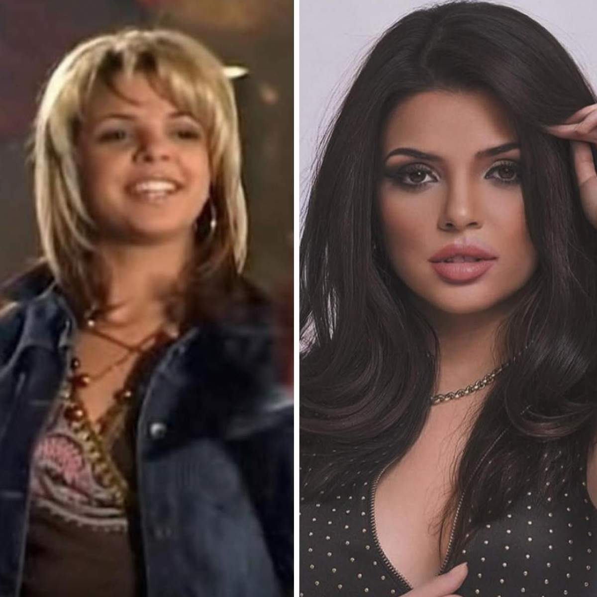Colaj cu Laura Vass, poză veche și una recentă, în pria Colaj cu Laura Vass, poză veche și una recentă