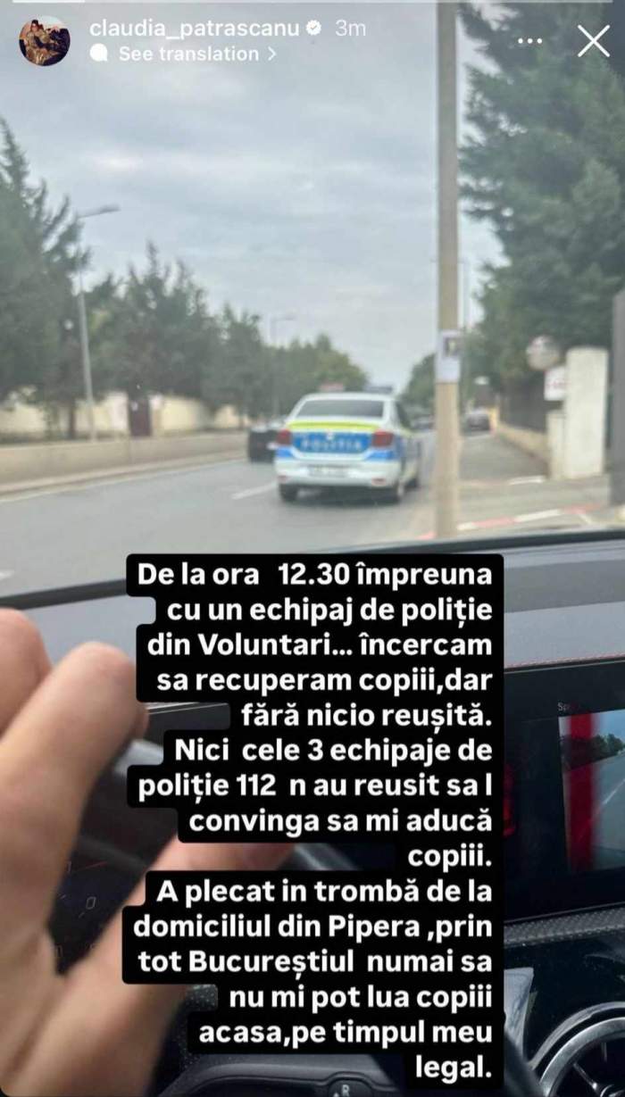 Claudia Pătrășcanu s-a dus cu poliția peste Gabi Bădălău! Vedeta susține că nu reușește să-și recupereze copiii