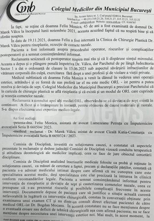 Zi decisivă pentru „Esteticianul vedetelor”, în dosarul de un milion de euro / Documentul care pune capăt scandalului