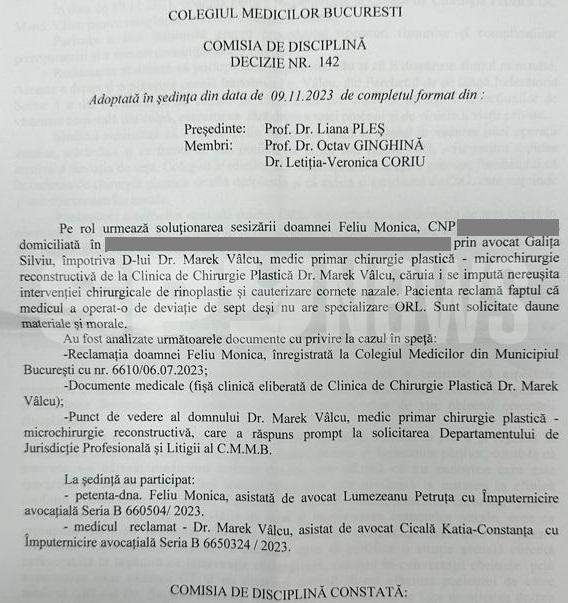 Zi decisivă pentru „Esteticianul vedetelor”, în dosarul de un milion de euro / Documentul care pune capăt scandalului