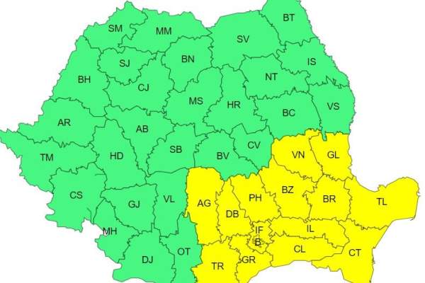Ploile pun stăpânire pe România! Meteorologii au emis coduri galbene și portocalii de furtuni. Ce zone sunt vizate de atenționări
