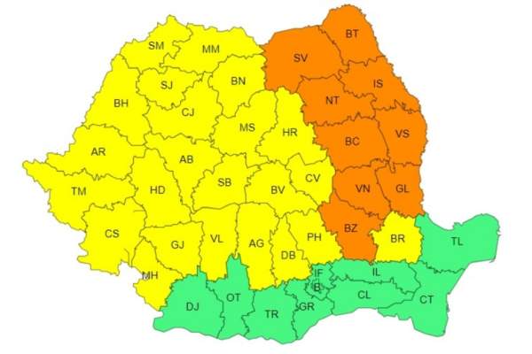 Anunț ANM de ultim moment! Cod galben și portocaliu de ploi torențiale în România. Care sunt zonele vizate / FOTO