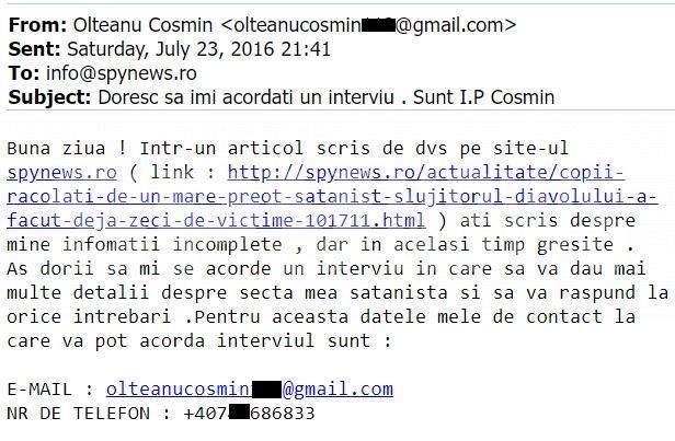 Povestea uluitoare a preotului satanist arestat în dosarul „Antrenorului de genii” / Detalii exclusive