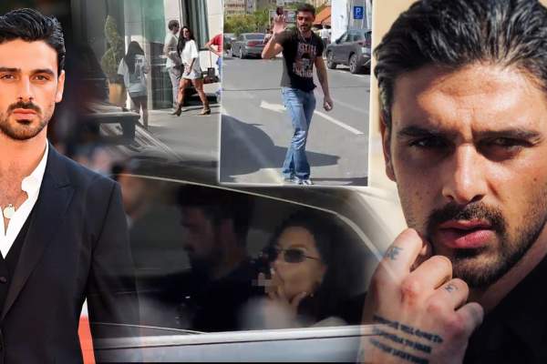 Michele Morrone și iubita lui, Bogdana, asaltați de presă, prin București! Se plimbă ca doi porumbei și atrag toate privirile / PAPARAZZI