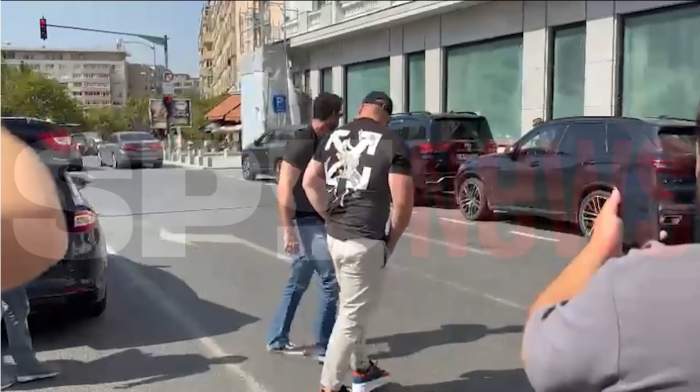 Michele Morrone și iubita lui, Bogdana, asaltați de presă, prin București! Se plimbă ca doi porumbei și atrag toate privirile / PAPARAZZI