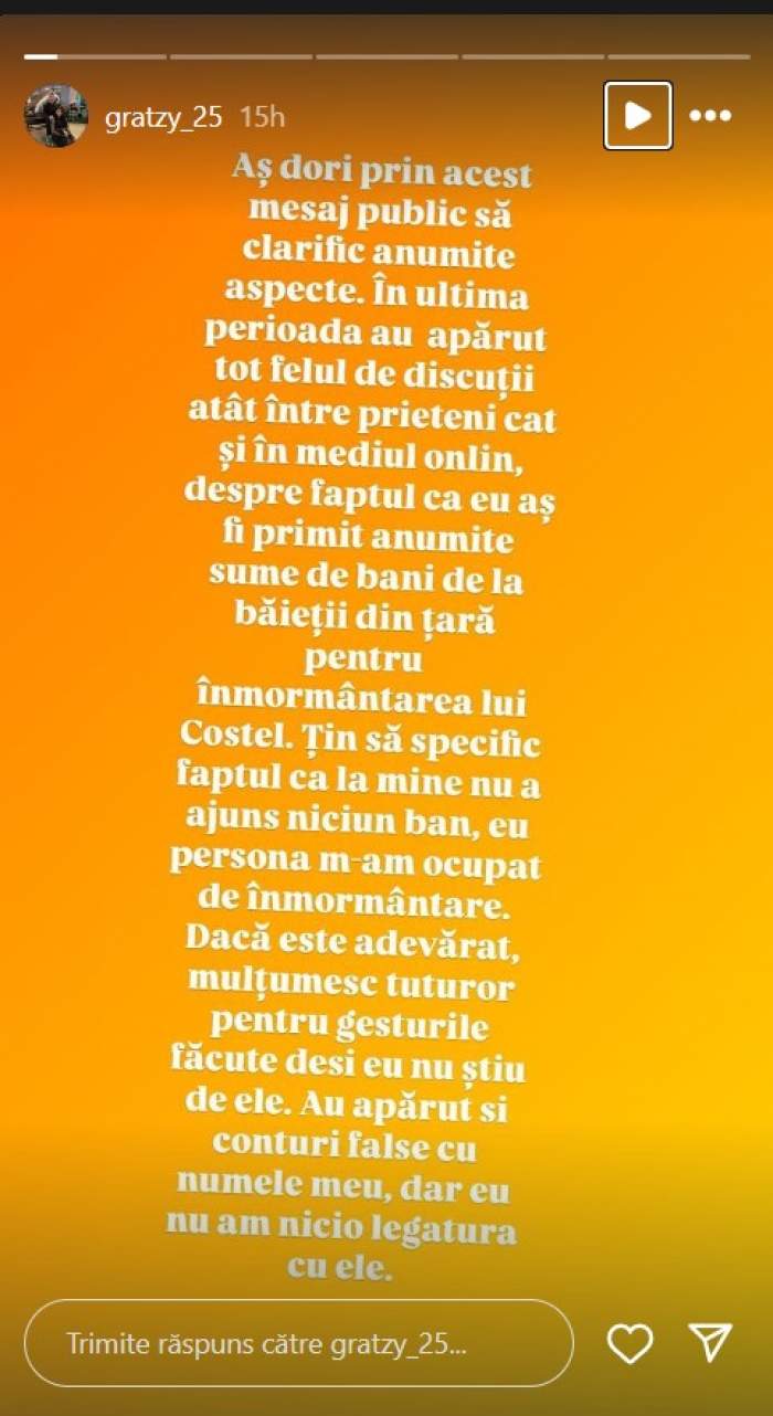 Văduva lui Costel Corduneanu face lumină la aproape cinci luni de la moartea lui! Grațiela demontează zvonurile conform cărora ar fi fost ajutată financiar