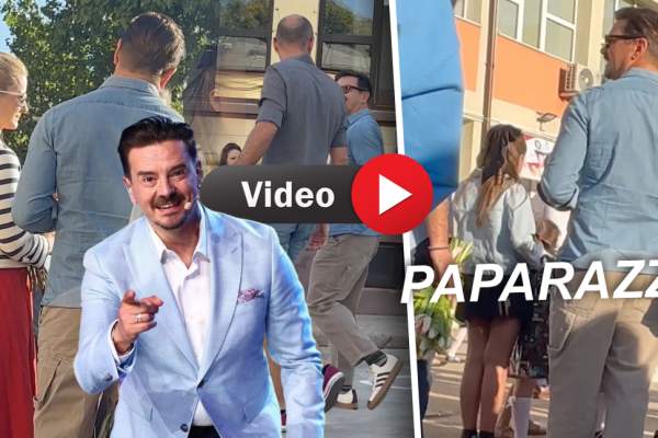 Momente emoționante pentru Mihai Petre și soția lui, Elwira! Cei doi au fost surprinși în prima zi de școală a fiicelor cuplului! | PAPARAZZI