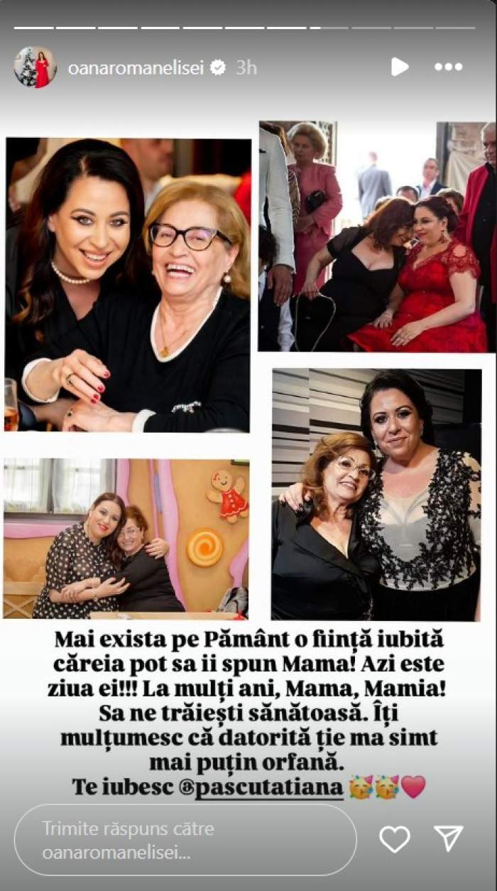 Pepe își sărbătorește mama. Oana Roman, urare emoționantă pentru Tatiana Pascu: „Datorită ție mă simt mai puțin orfană” / FOTO