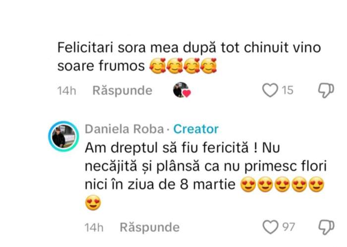 mesajul Danei Roba