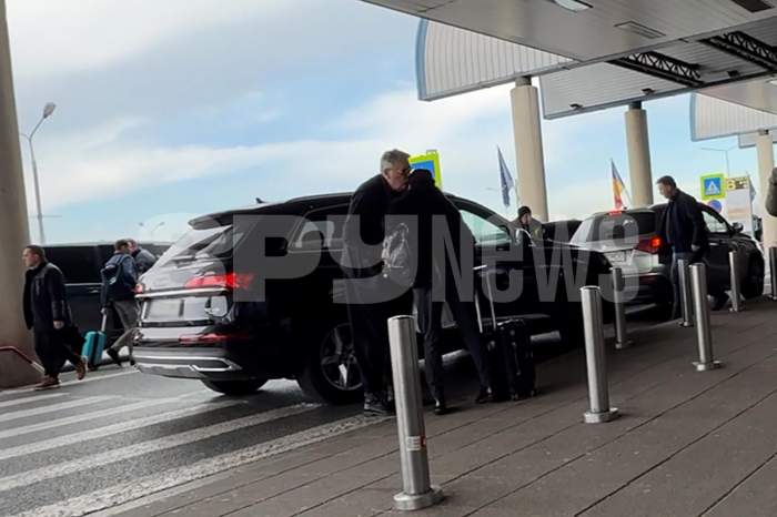 Imagini emoţionante cu Gino Iorgulescu şi soţia! Cum îşi iau la revedere cei doi la aeroport | PAPARAZZI