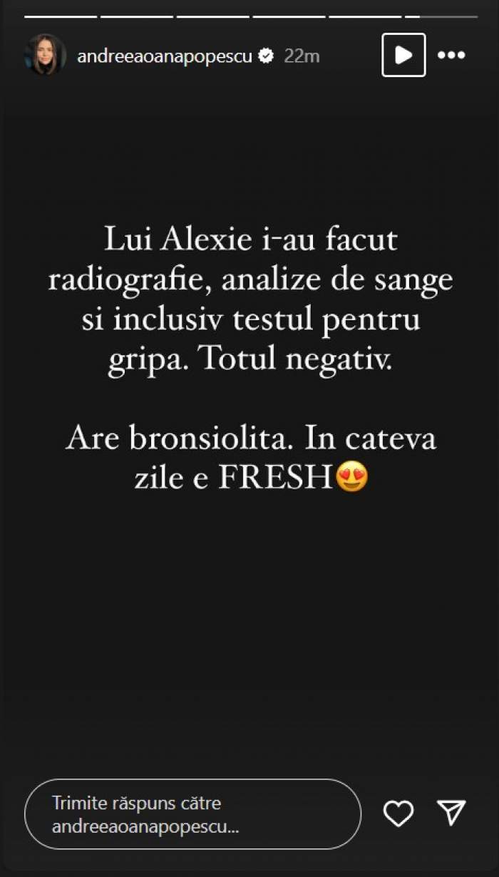 Andreea Popescu a ajuns cu unul dintre copii la spital. Cu ce probleme de sănătate se confruntă Alexie: „Nu s-a dormit aproape deloc”