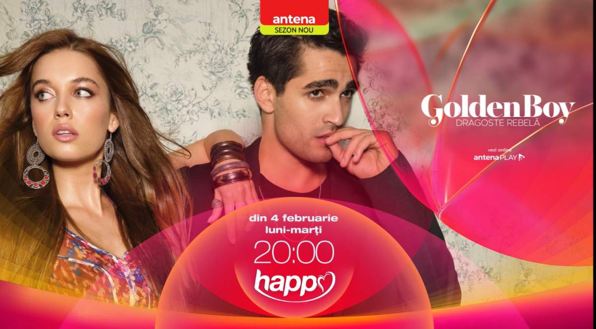 Cel de-al treilea sezon Golden Boy – Dragoste rebelă revine la Happy Channel. Producția va putea fi urmărită începând cu 4 februarie, în fiecare luni și marți, de la 20.00