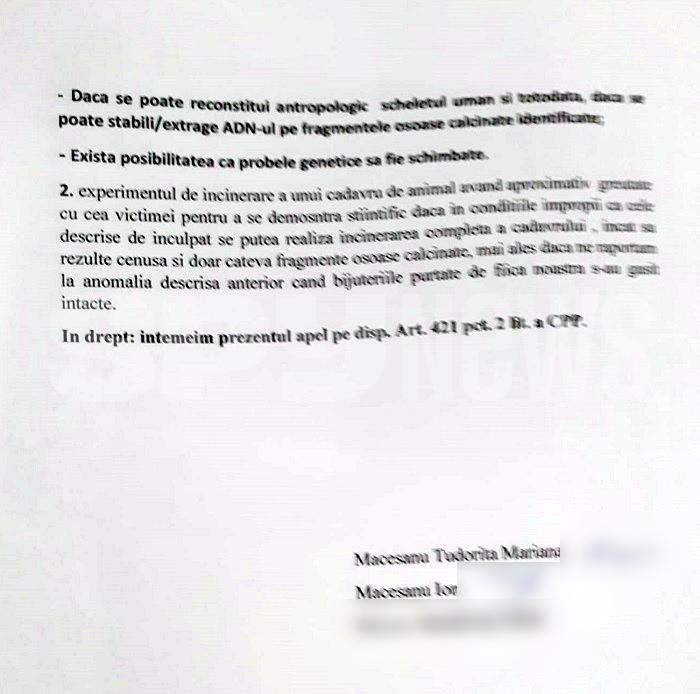 Părinții Alexandrei Măceșanu au cerut un milion de euro și eliberarea criminalului Gheorghe Dincă! Documente exclusive din „Dosarul Caracal”