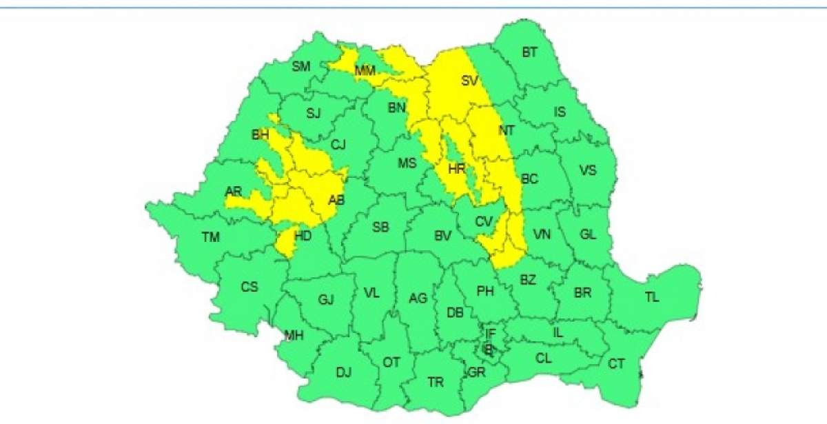 harta romaniei atentionari anm