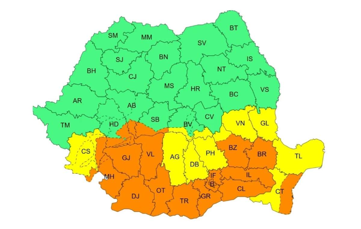 harta romaniei atentionari anm