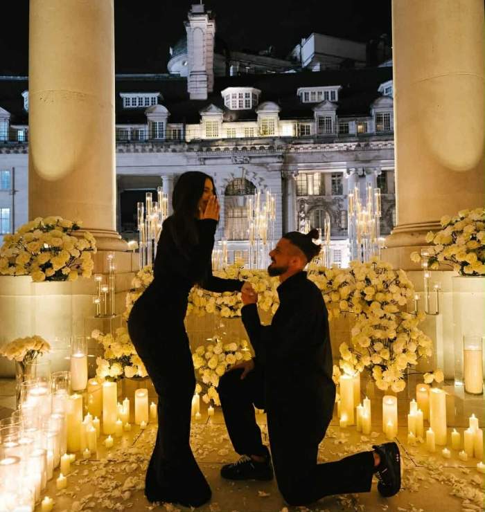 Radu Drăgușin și-a cerut iubita de soție! Imagini de basm cu fotbalistul și Ioana | FOTO