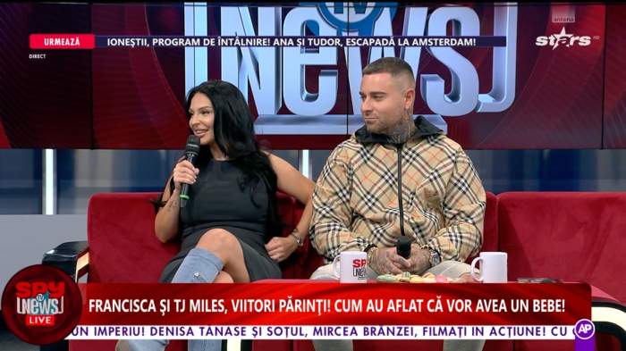 Spynews TV. Când va naște Francisca, iubita lui TJ Miles. Cei doi deja vorbesc despre botez